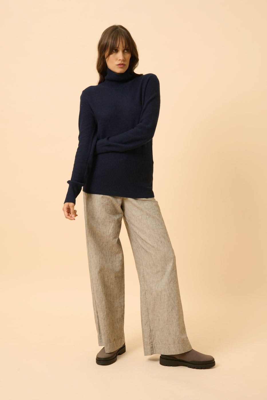 Roll-Neck Jumper - Udny - Navy