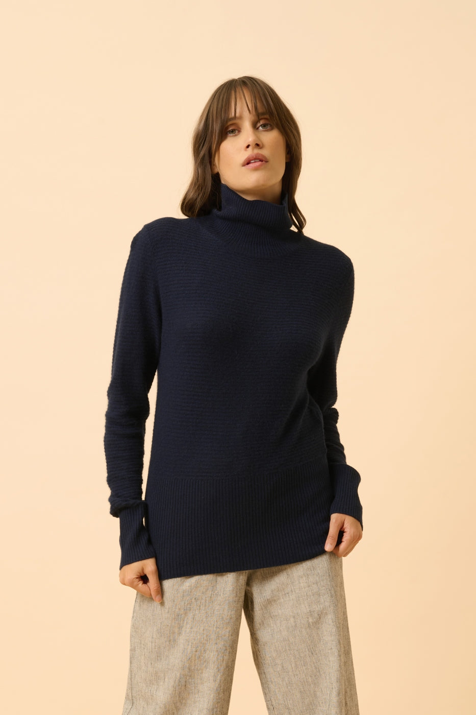Roll-Neck Jumper - Udny - Navy