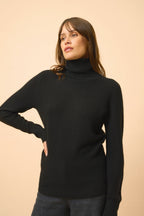 Roll Neck Jumper - Udny - Black