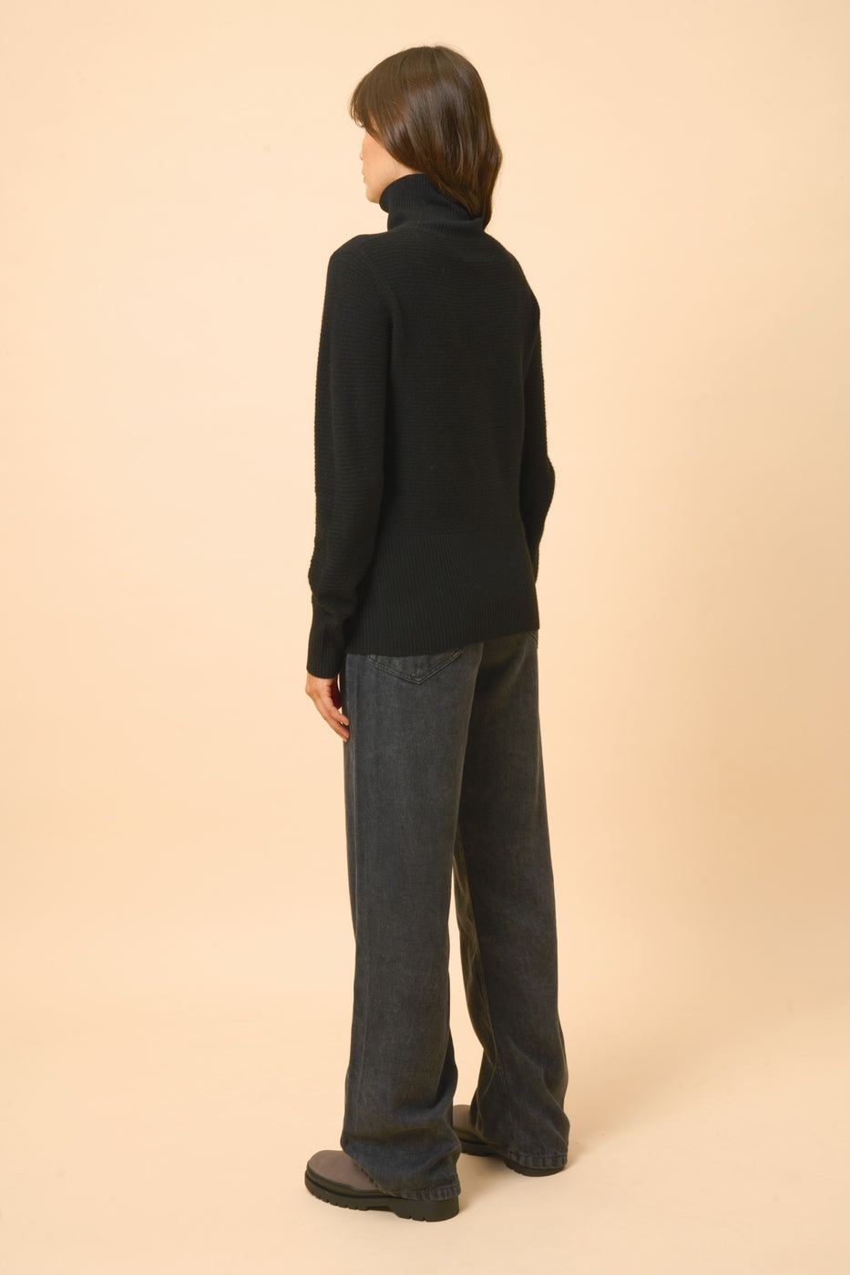Roll Neck Jumper - Udny - Black