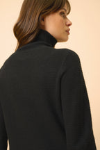 Jersey de Cuello Vuelto - Udny - Negro