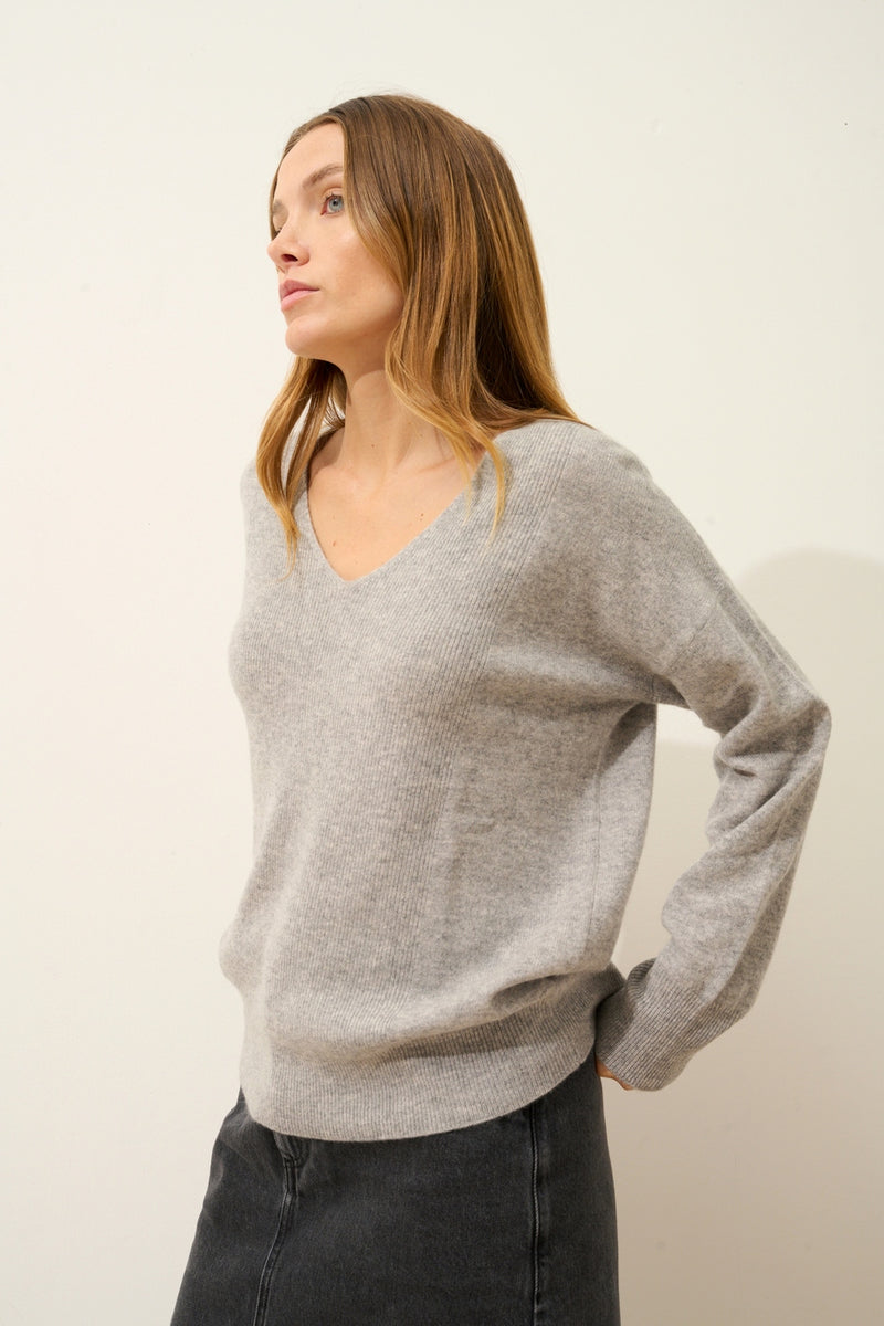 Pull Col V - Birse - Nuage Chiné