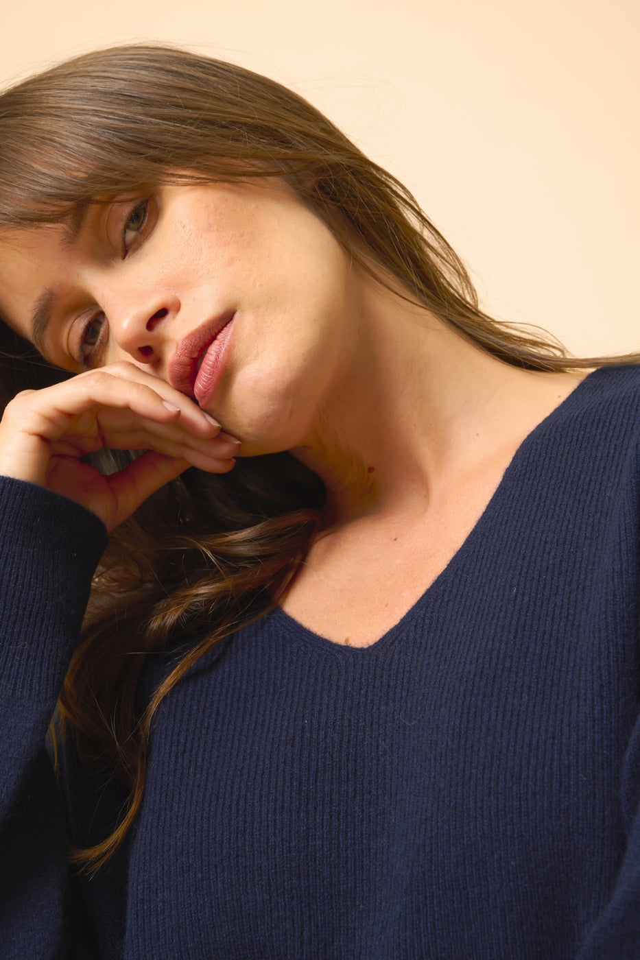 Pull Col V - Birse - Navy