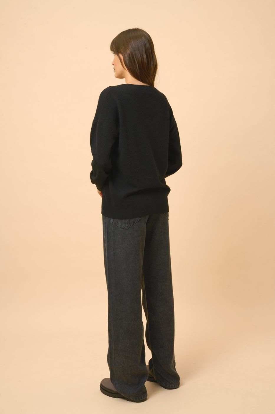 Pull Col V - Birse - Noir