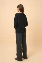 Pull Col V - Birse - Noir