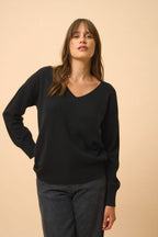 Pull Col V - Birse - Noir