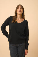 Pull Col V - Birse - Noir