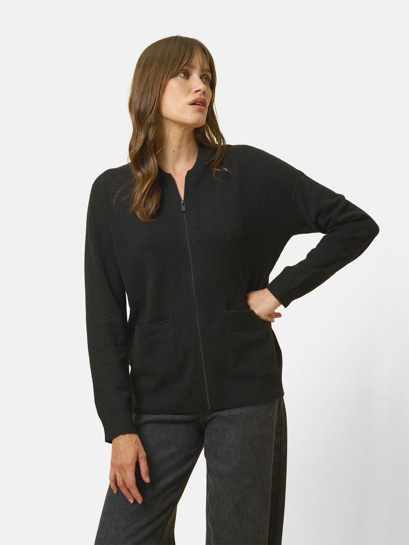 Gilet Zippé Col Mao Ervie - Noir