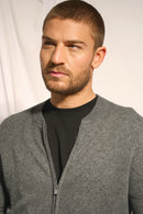 Gilet Zippé Col Mao - Polnoon - Anthracite Chiné