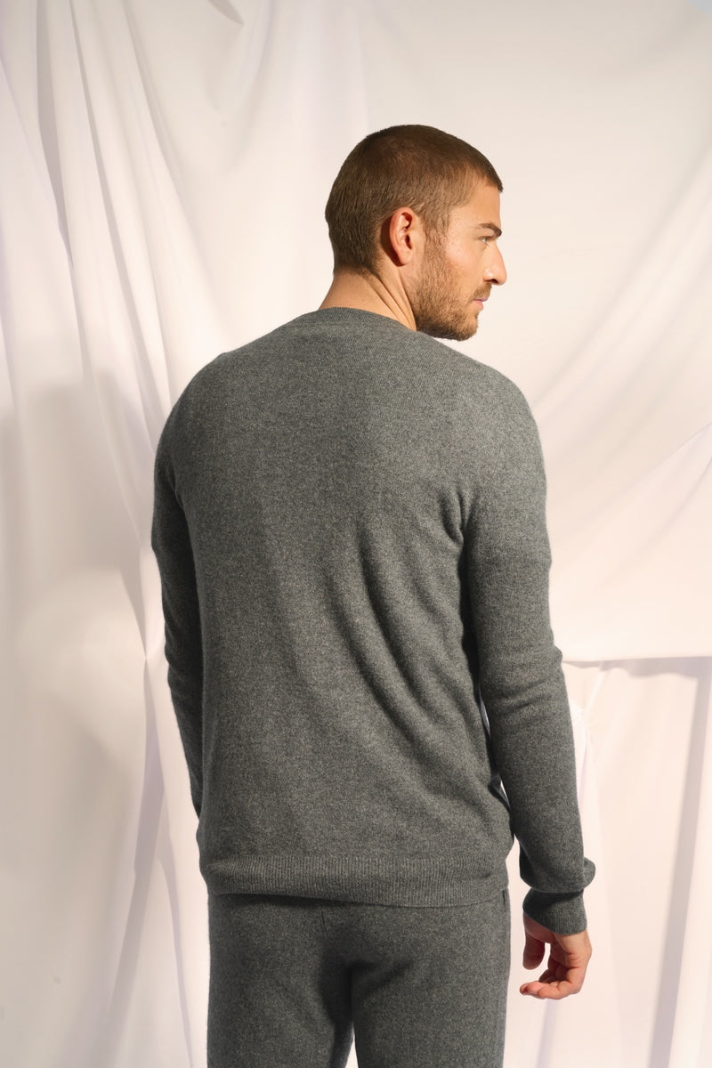 Gilet Zippé Col Mao - Polnoon - Anthracite Chiné