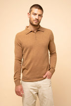 Long-Sleeve Polo Shirt – Douglas – Hazelnut