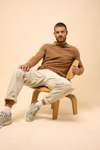 Long-Sleeve Polo Shirt – Douglas – Hazelnut