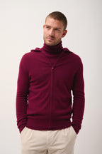 Gilet Zippé Capuche - Elliot - Bordeaux