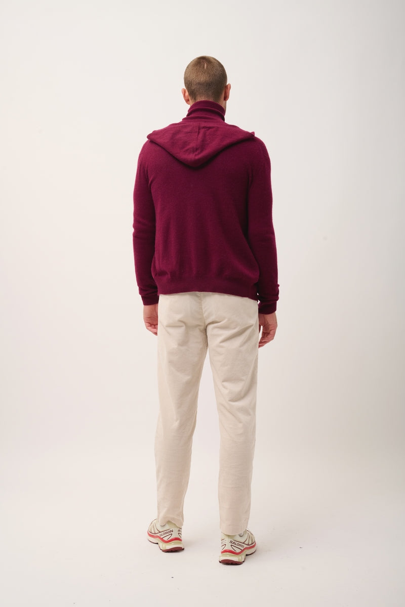 Gilet Zippé Capuche - Elliot - Bordeaux