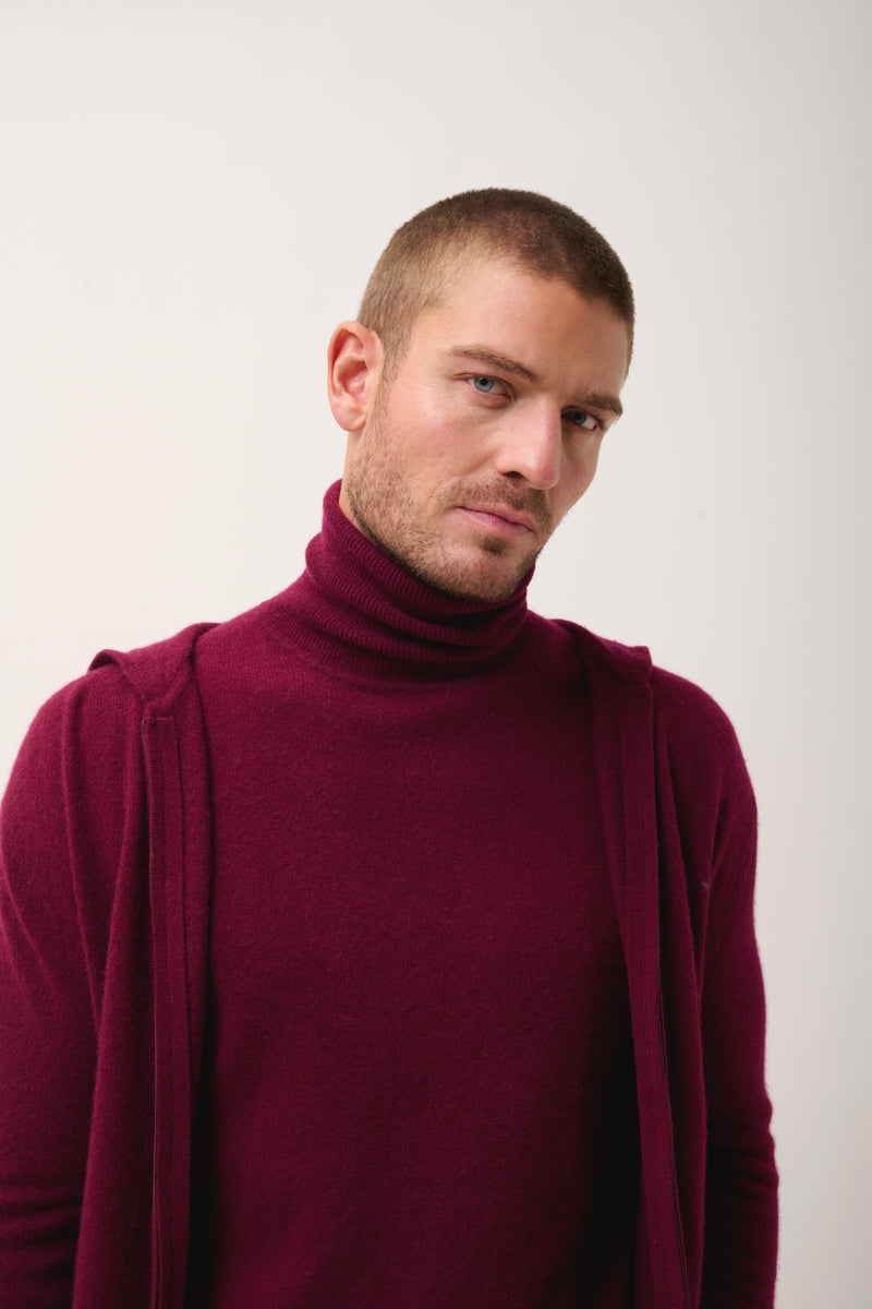 Gilet Zippé Capuche - Elliot - Bordeaux