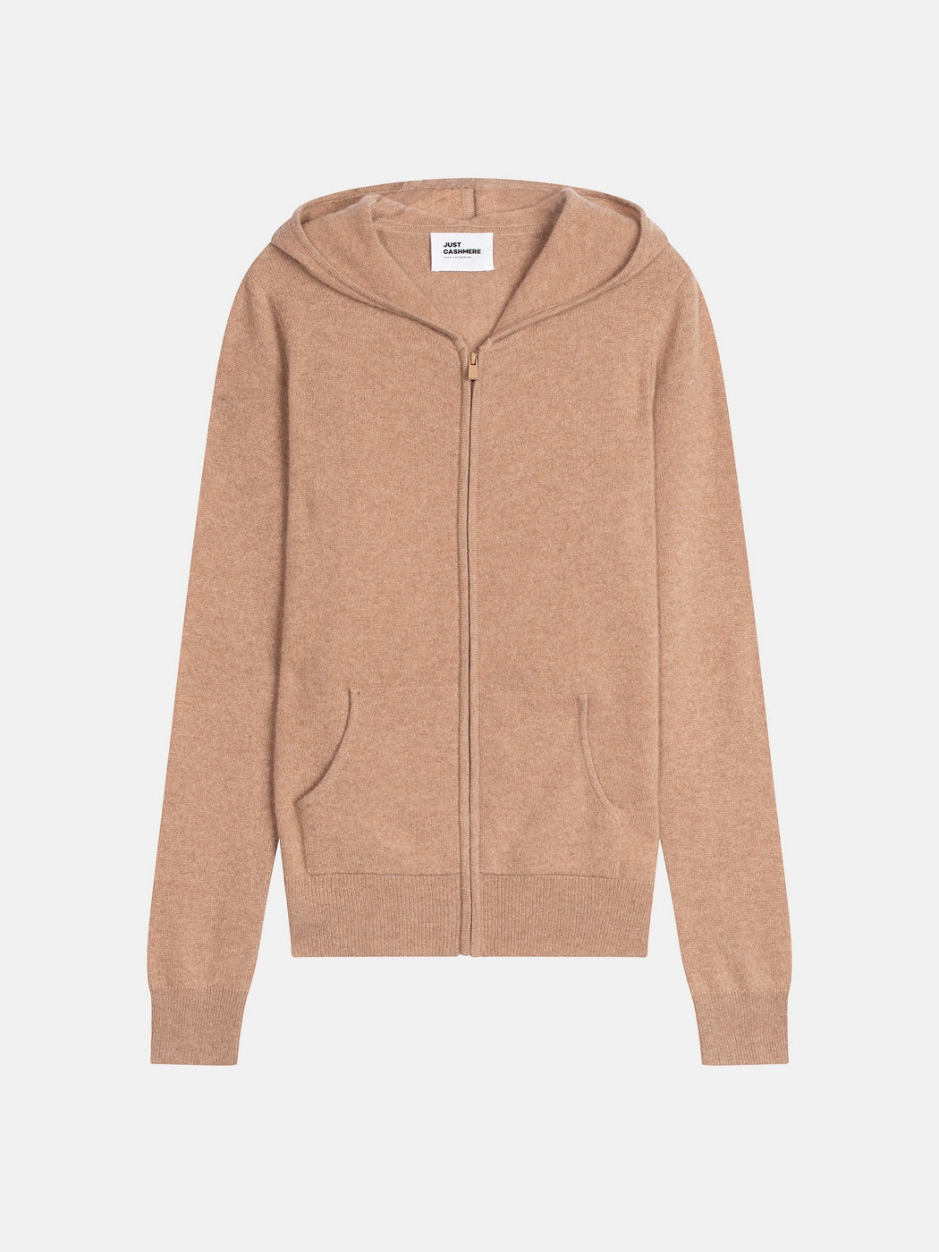 Gilet Zippé Capuche - Debbie - Camel Chiné