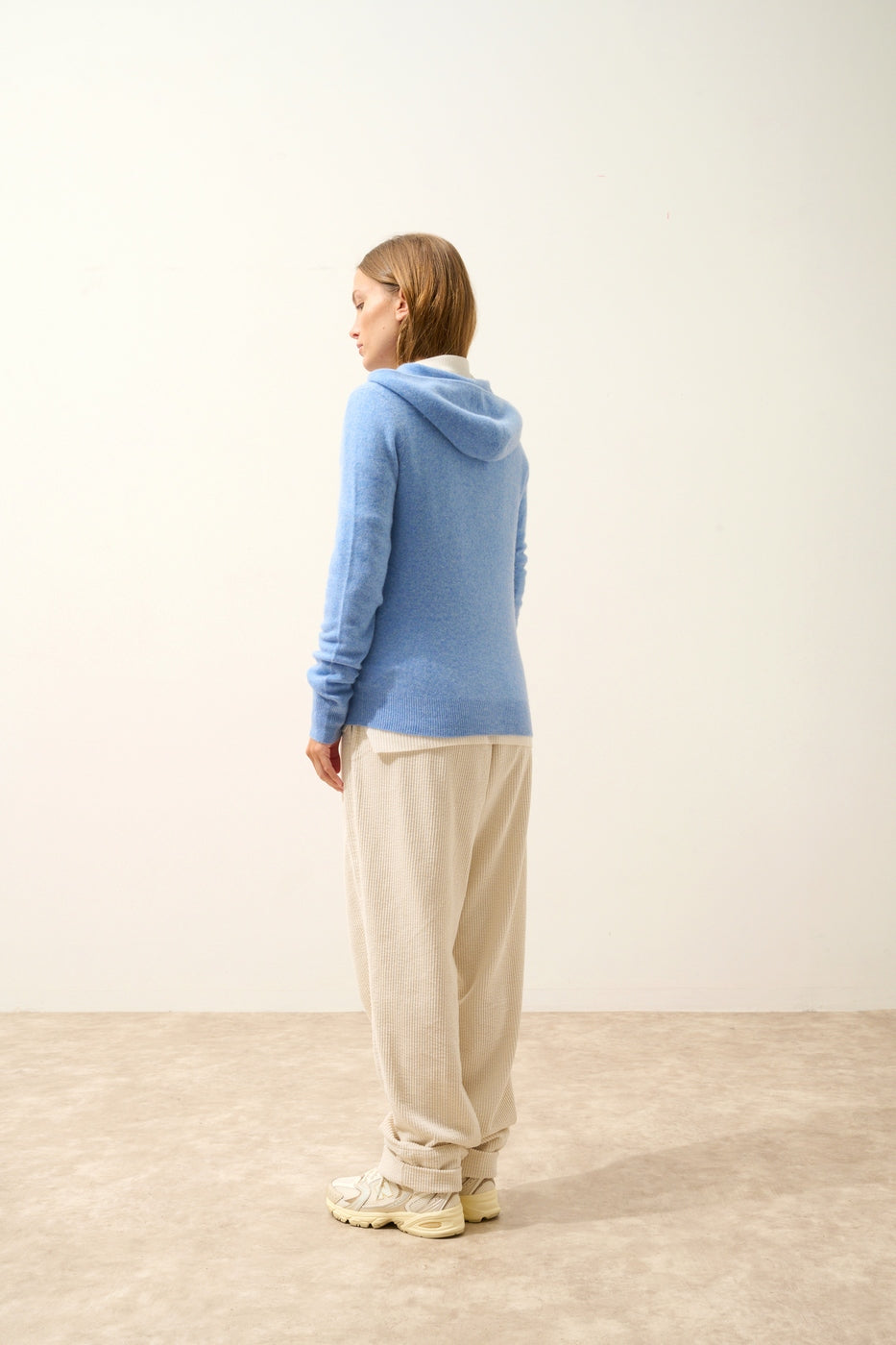 Gilet Zippé Capuche - Debbie - Sky