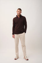 Jersey con Cuello Cremallera - Bradley - Choco