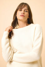 Jersey Cuello Redondo 4 Hilos - Louna - Nieve