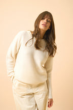 Jersey Cuello Redondo 4 Hilos - Louna - Nieve