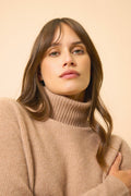 Roll-Neck Jumper - Billy - Camel Marl