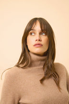 Roll-Neck Jumper - Billy - Camel Marl