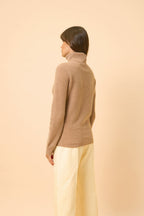 Roll-Neck Jumper - Billy - Camel Marl