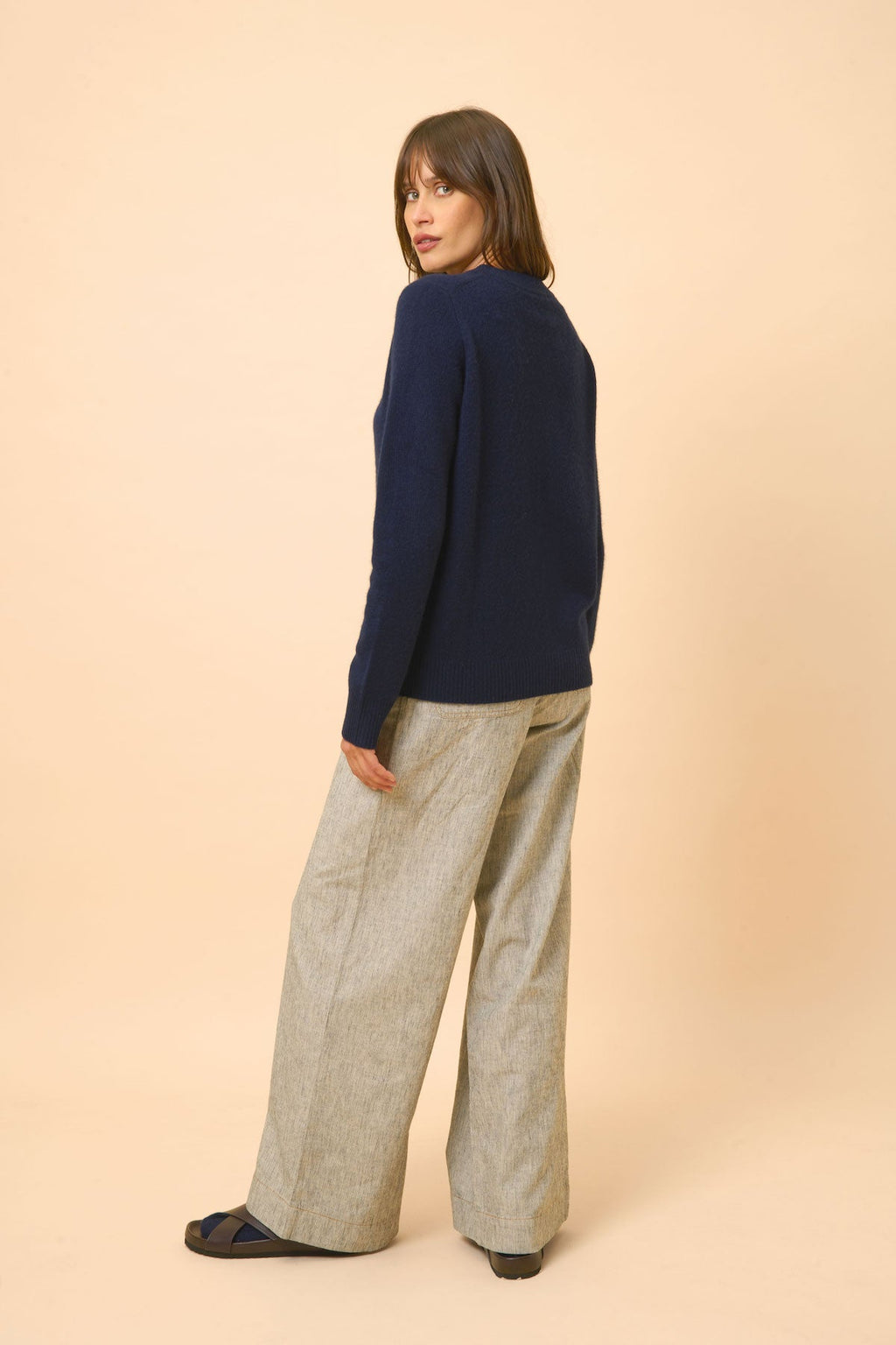 Just Cashmere - Jersey Cuello Redondo 4 Hilos - Lexini - Navy
