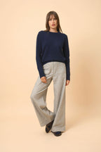 Just Cashmere - Pull Col Rond 4 Fils - Lexini - Navy
