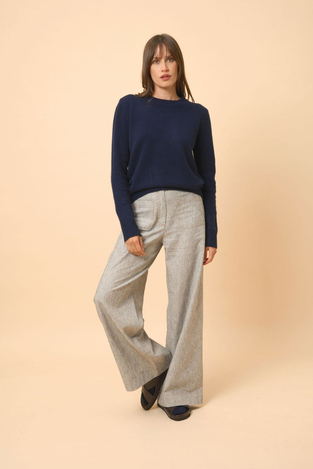 Just Cashmere - Jersey Cuello Redondo 4 Hilos - Lexini - Navy