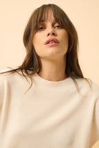 Just Cashmere - Jersey Cuello Redondo - Kayla - Marfil