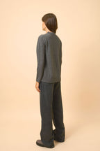 Pull Col Rond Kayla - 100% Cachemire 2 Fils - Anthracite Chiné - Femme