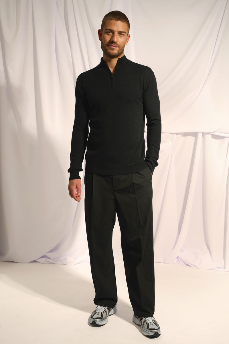 Jersey con Cuello de Cremallera Nour - Negro