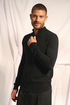 Jersey con Cuello de Cremallera Nour - Negro