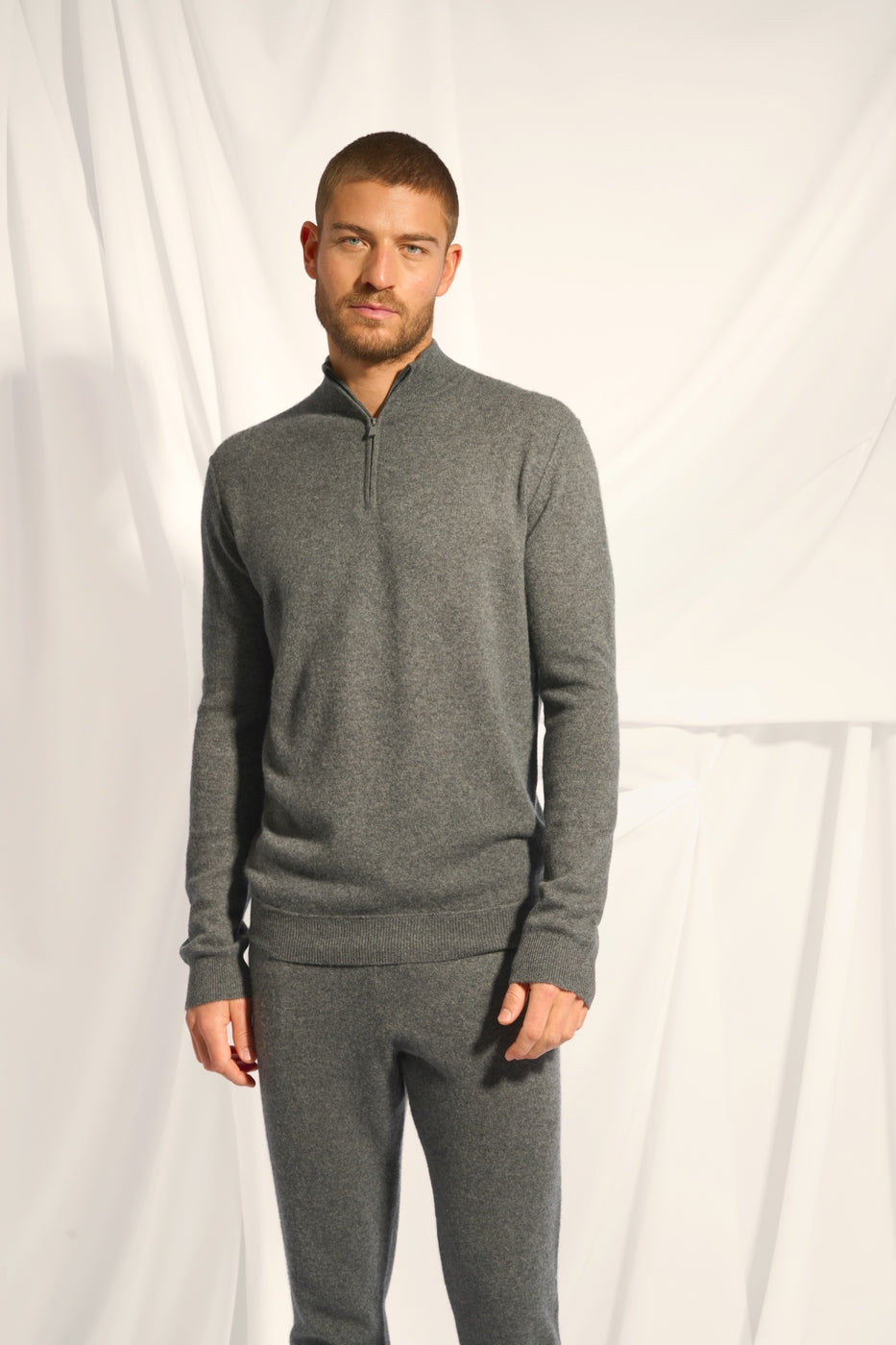 Jersey con Cremallera - Nour - Anthracite Chiné