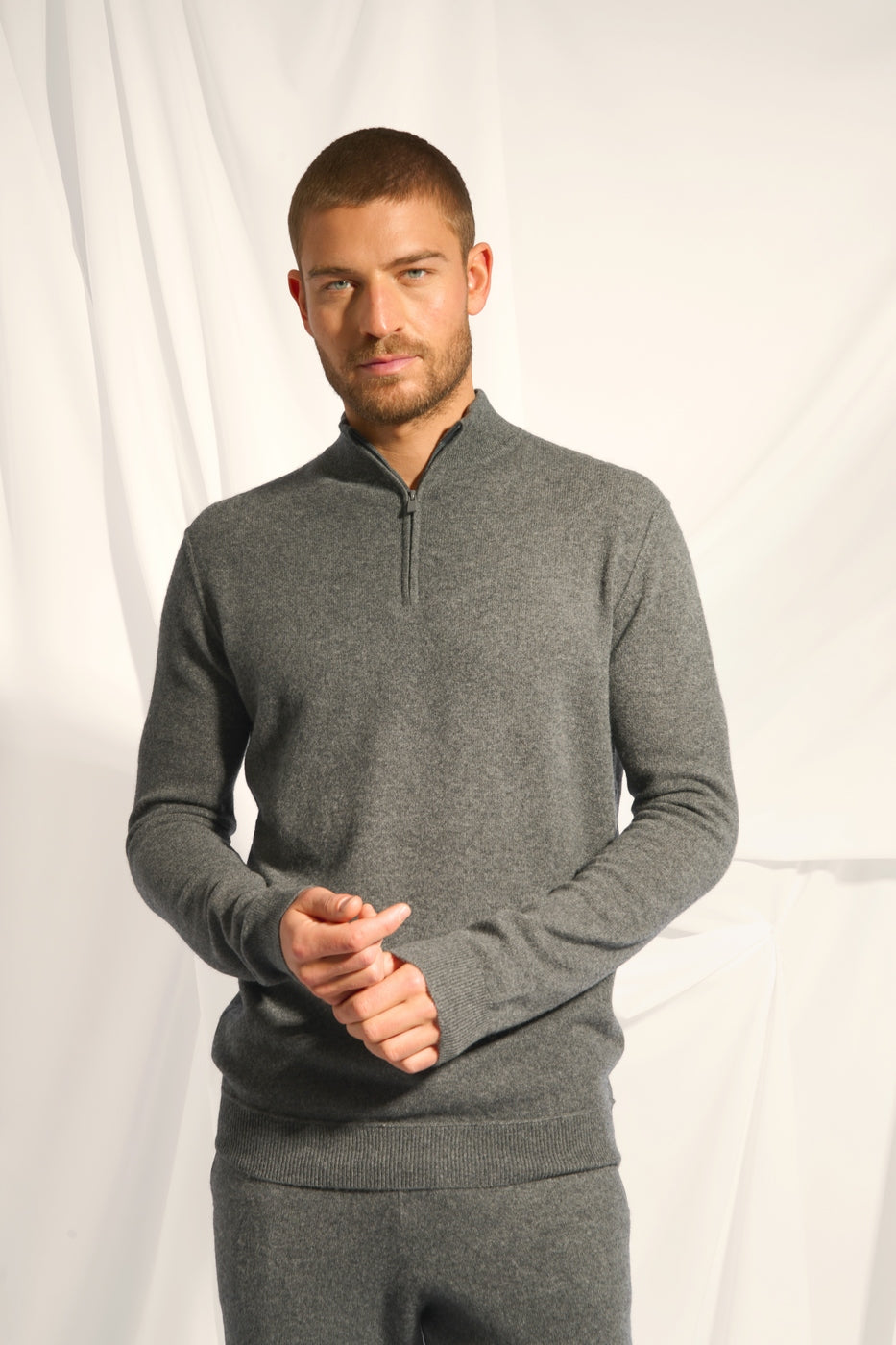 Jersey con Cremallera - Nour - Anthracite Chiné