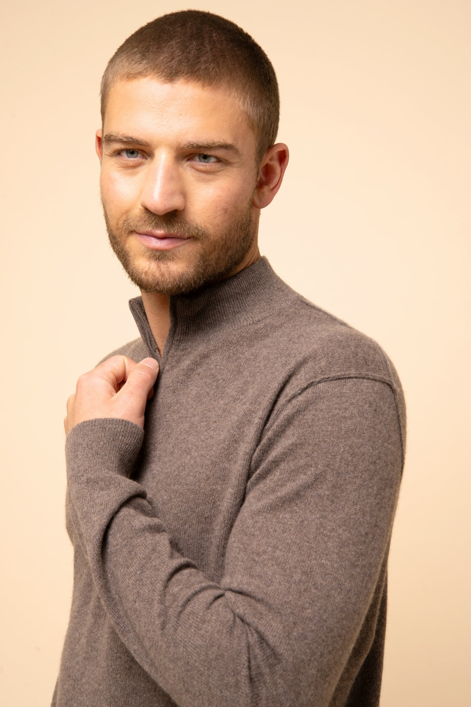 Pull Camionneur - Nour - Taupe Chiné