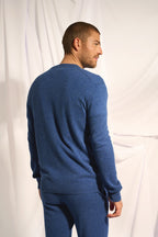 Chaqueta con Cremallera y Cuello Mao - Polnoon - Océan Chiné