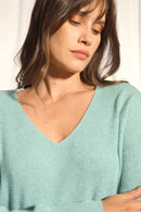 Pull Col V - Birse - Aqua Chiné