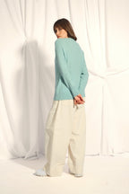Pull Col V - Birse - Aqua Chiné