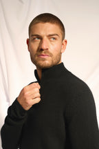 4-Ply Trucker Sweater - Leonie - Black