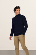 High-Neck Jumper - Eva - Navy