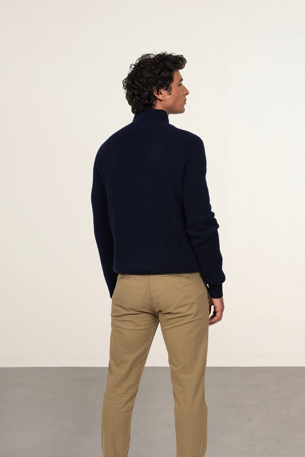 High-Neck Jumper - Eva - Navy