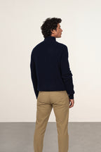 High-Neck Jumper - Eva - Navy