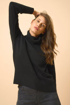 Pull Col Roulé 4 Fils - Romane - Noir