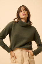 Jersey Cuello Vuelto 4 Hilos - Romane - Caqui