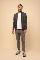 Gilet Zippé Col Montant Lilou - Anthracite Chiné