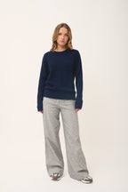 Pull Col Rond 4 Fils - Emma - Navy
