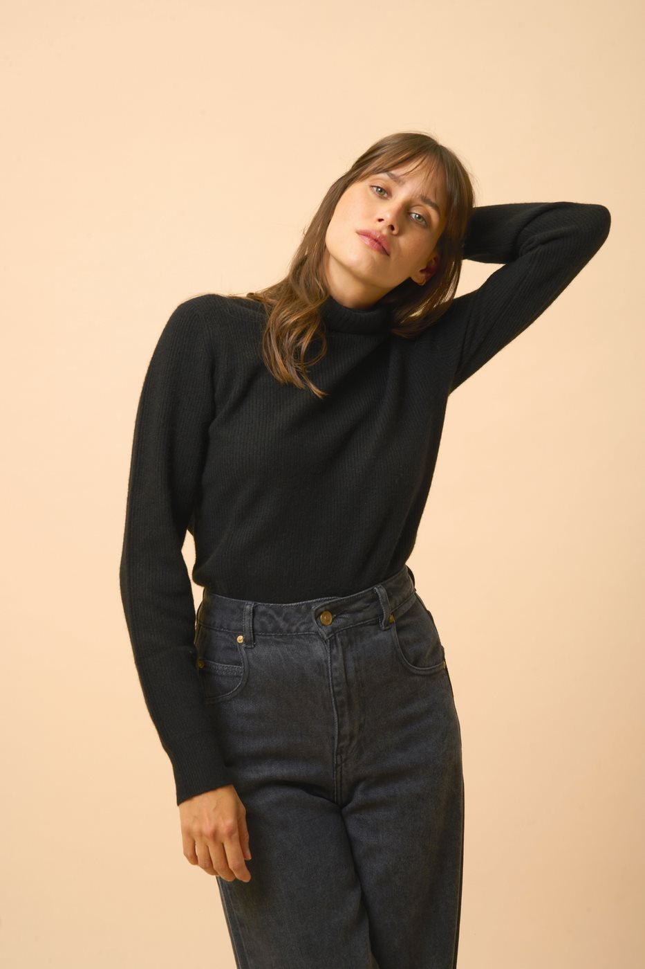 Pull Col Roulé - Billy - Noir