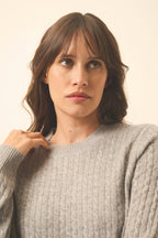 Pull Col Rond - Jade - Nuage Chiné